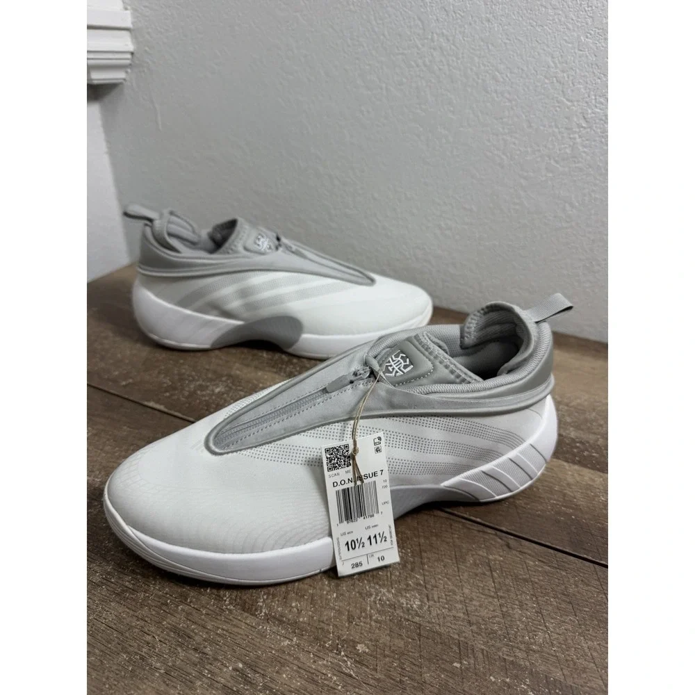 Adidas D.O.N. Issue 7 Basketball Men's 10.5 White Sneakers Athletic Shoes JS1299